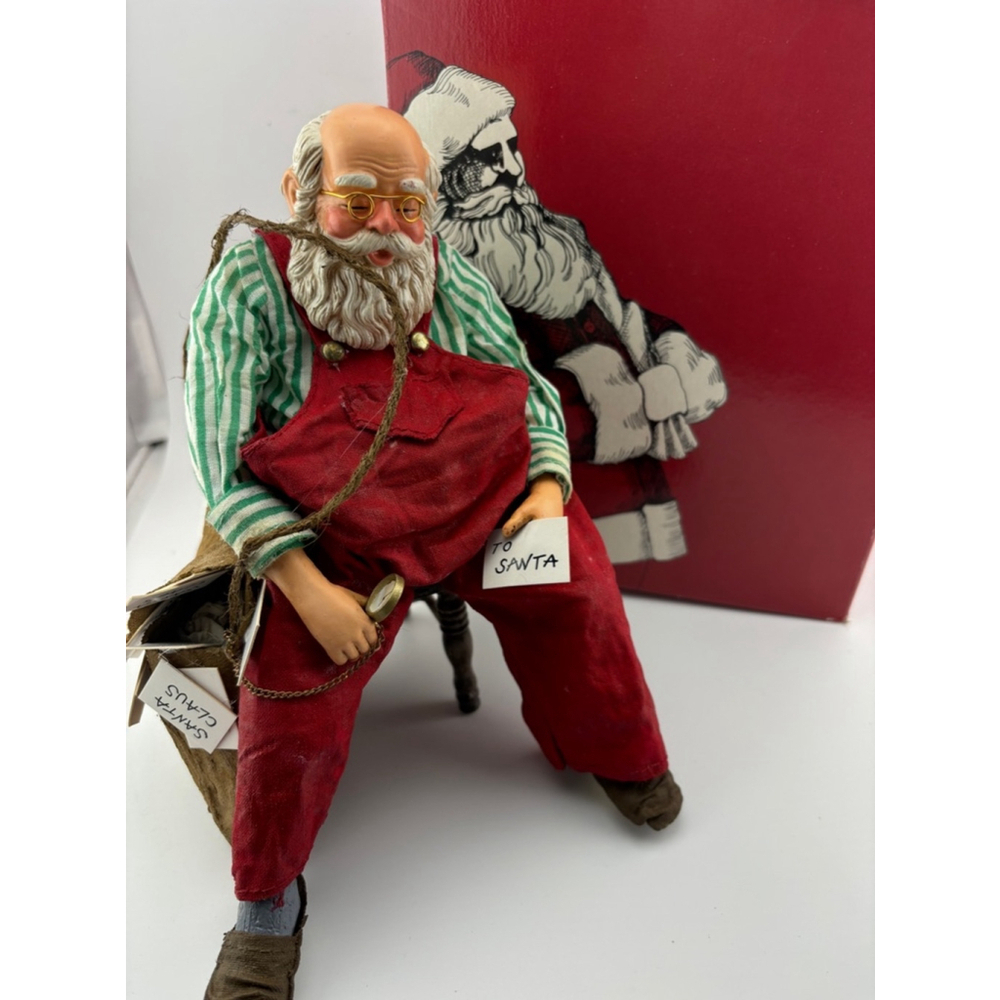 Santa Claus Figurine Christmas Decoration Red Green